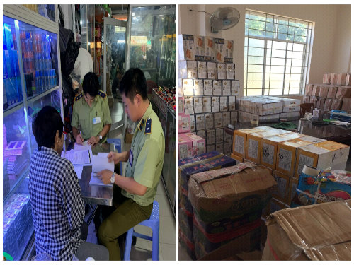 Thu giữ lượng lớn bánh kẹo, sơn móng tay vi phạm về nguồn gốc xuất xứ