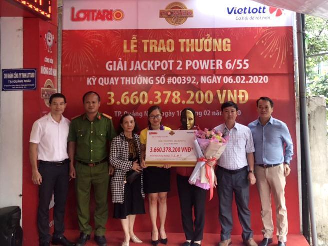 Thêm một khách hàng tại Quảng Ngãi trúng Vietlott trị giá lớn